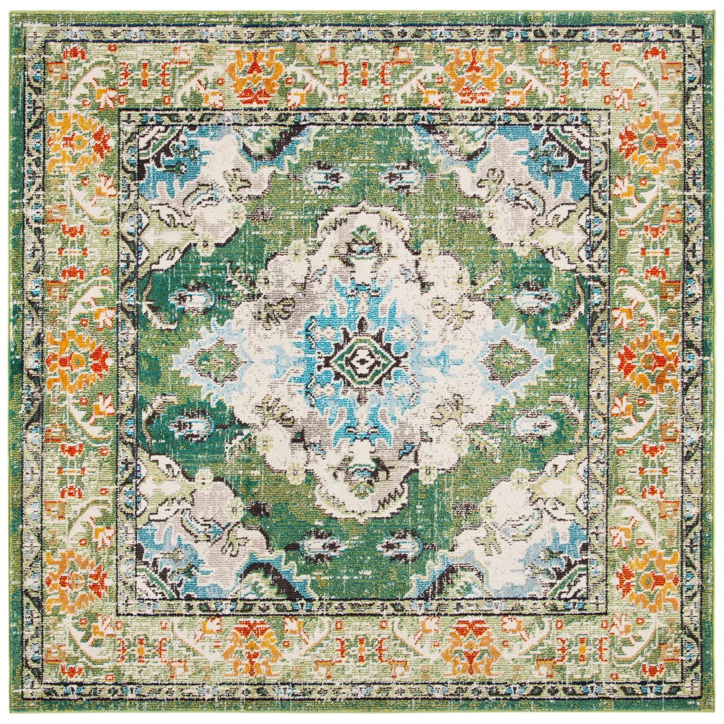 SAFAVIEH Monaco Oceane Boho Medallion Distressed Area Rug