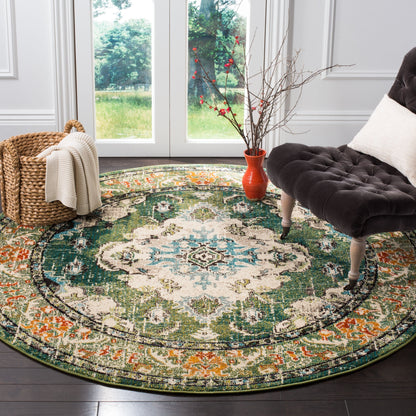 SAFAVIEH Monaco Oceane Boho Medallion Distressed Area Rug
