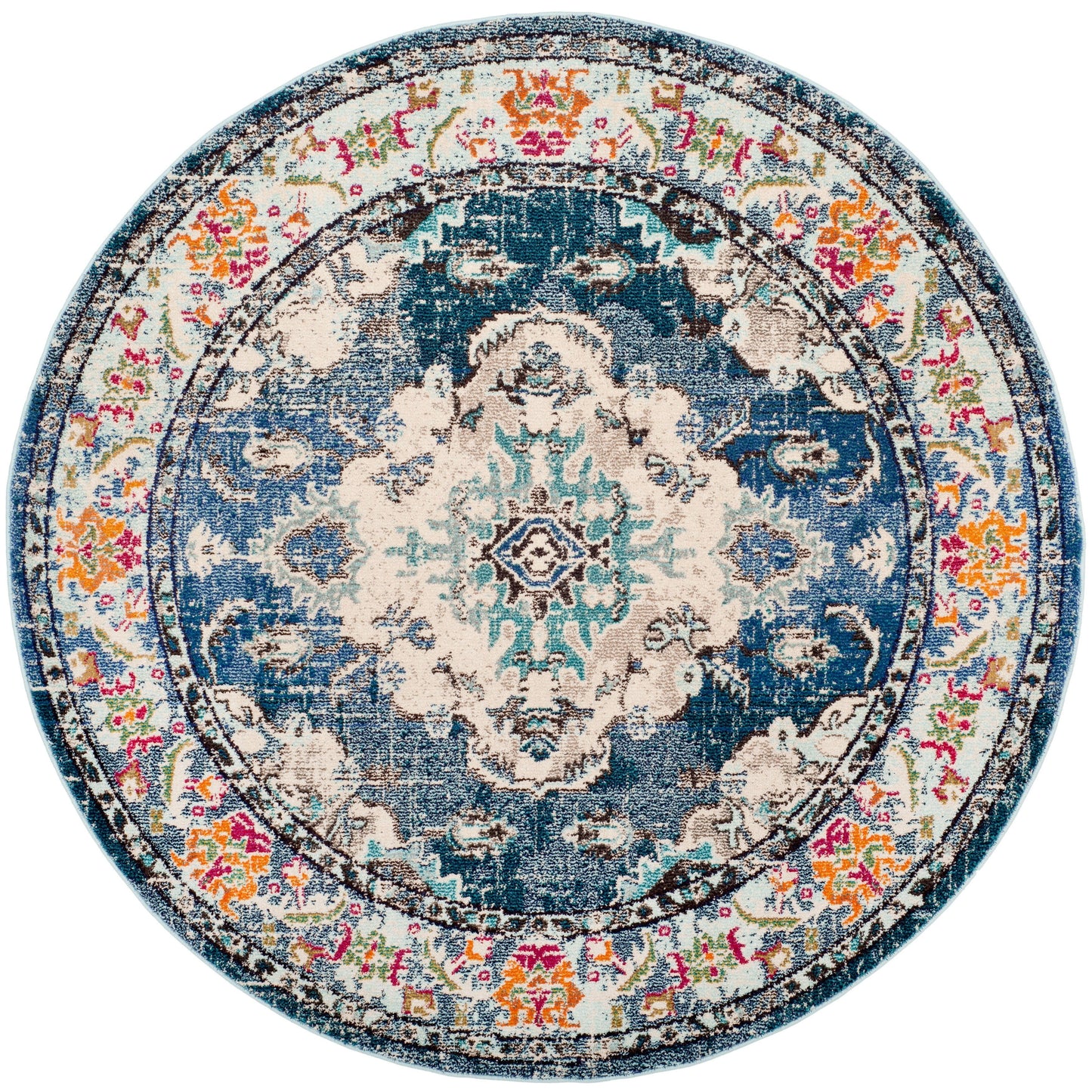 SAFAVIEH Monaco Oceane Boho Medallion Distressed Area Rug