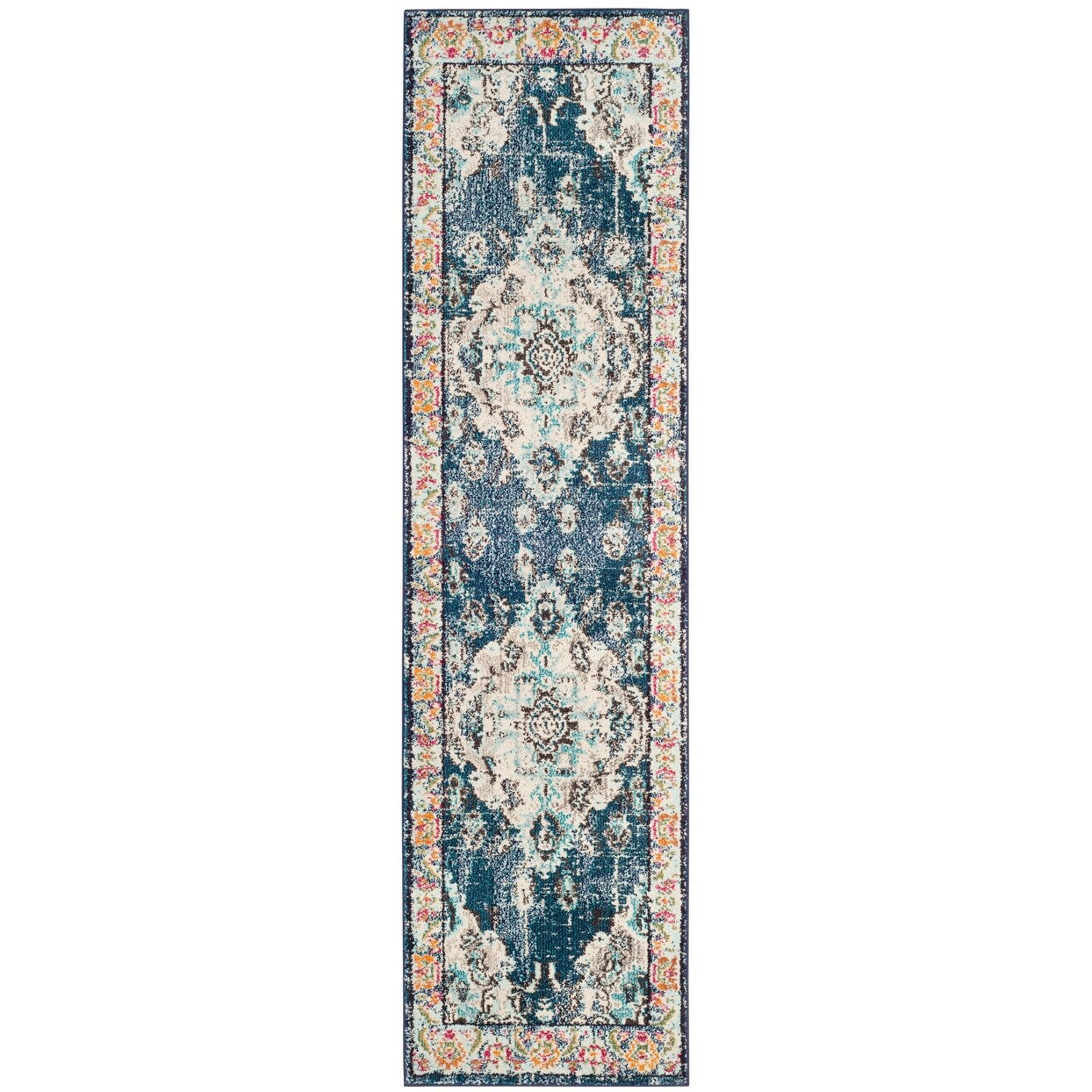 SAFAVIEH Monaco Oceane Boho Medallion Distressed Area Rug