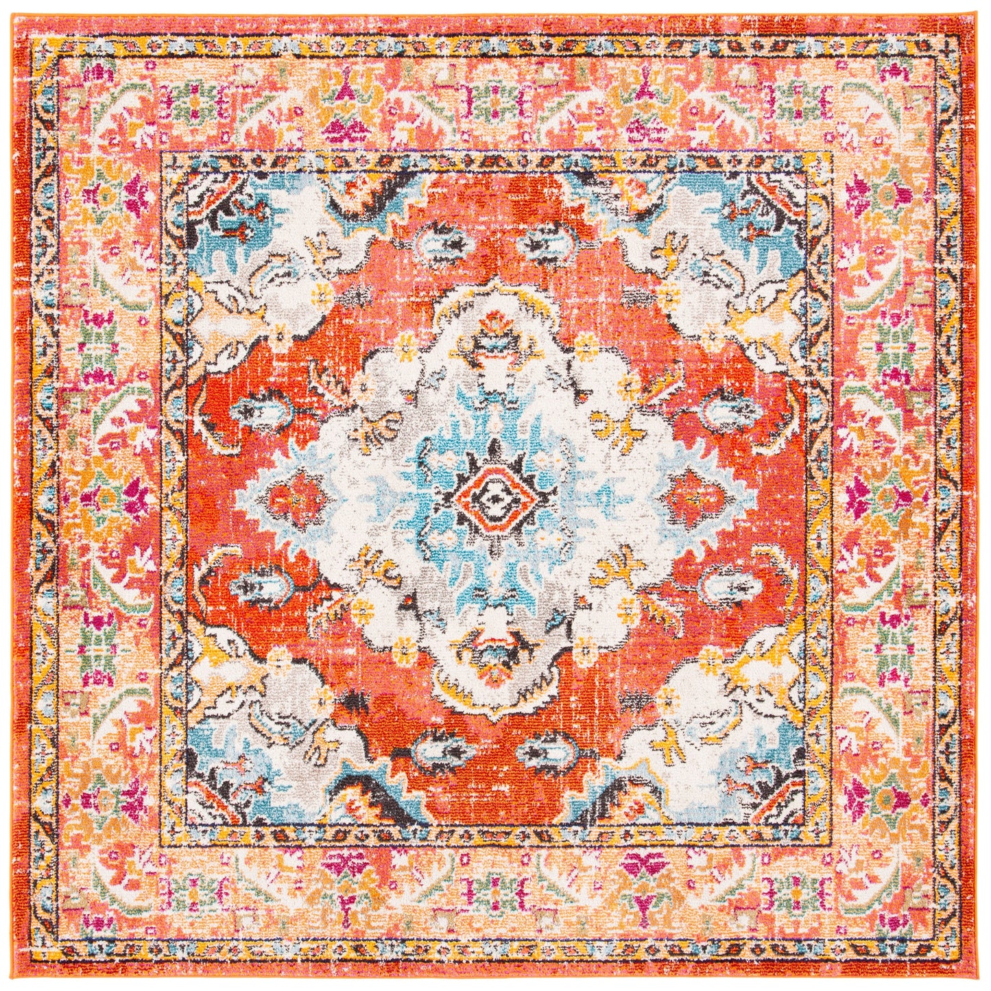 SAFAVIEH Monaco Oceane Boho Medallion Distressed Area Rug