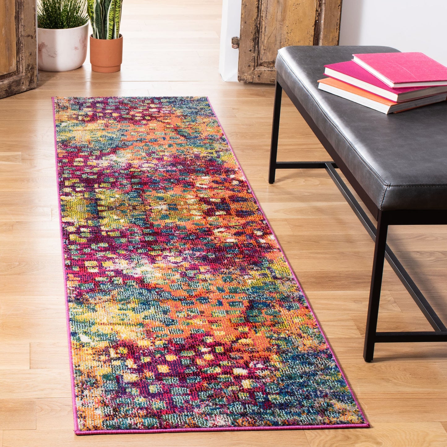SAFAVIEH Monaco Panna Boho Abstract Modern Watercolor Area Rug