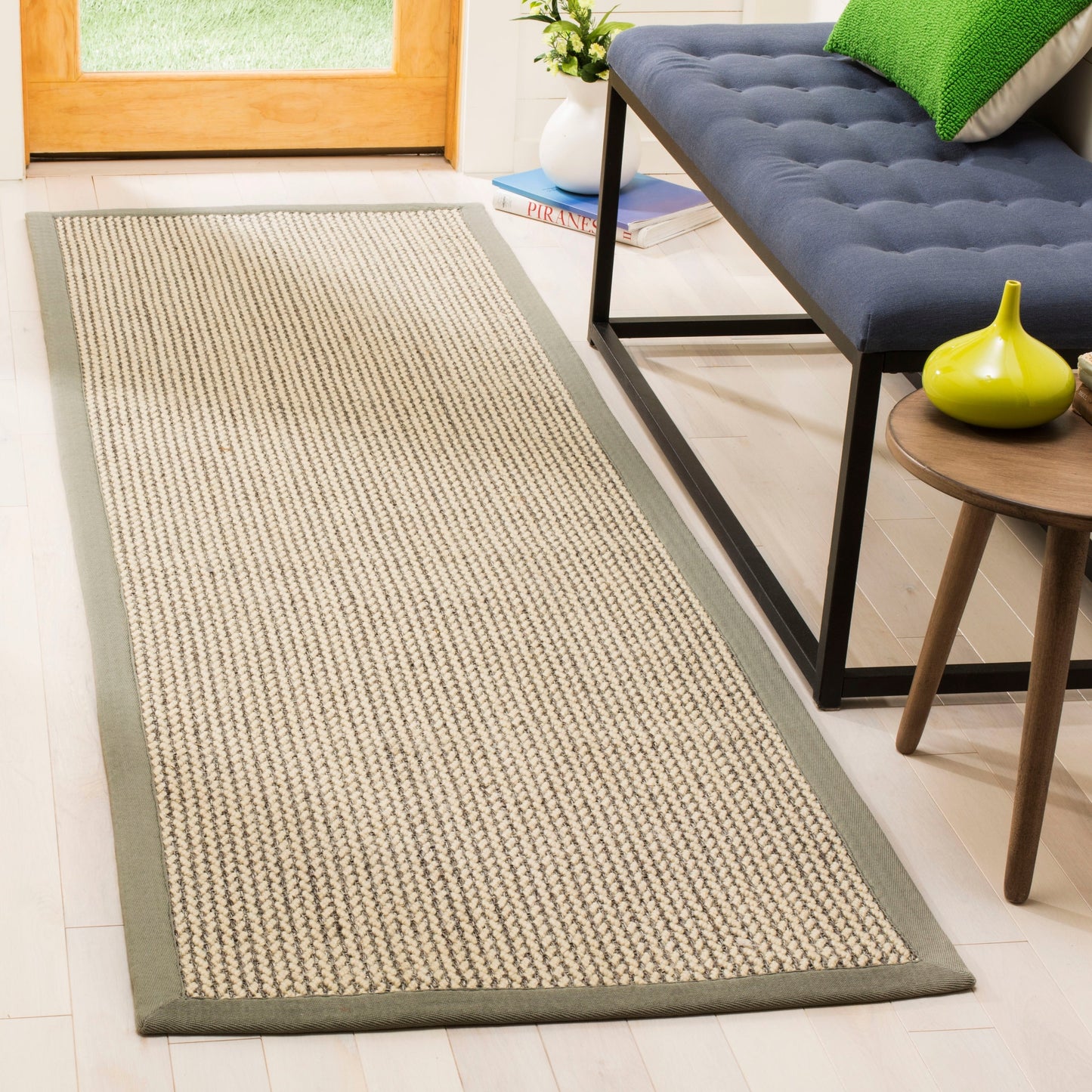 SAFAVIEH Natural Fiber Evia Sisal & Wool Rug
