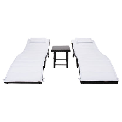 Ensemble de chaises longues de jardin 3 pièces SAFAVIEH Outdoor Blaguna - 83Lxlx24h (cm)