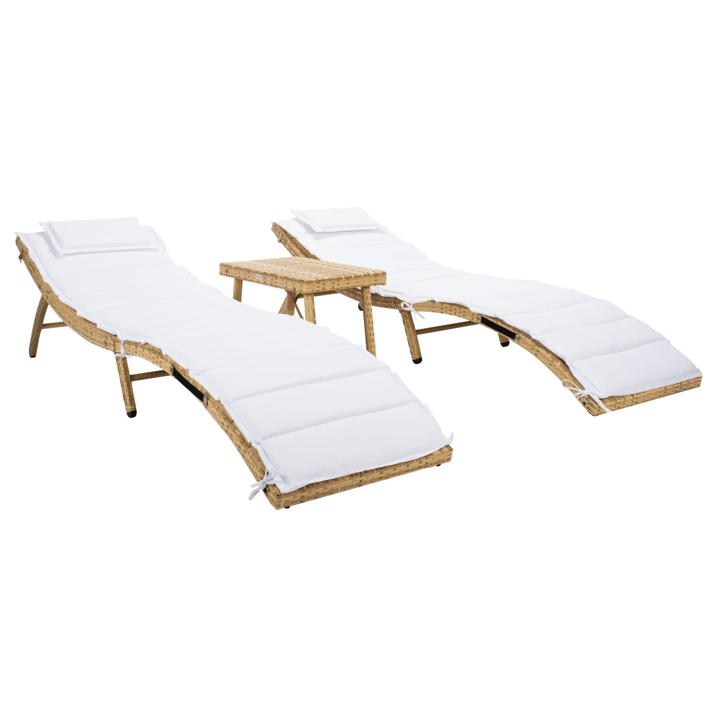 Ensemble de chaises longues de jardin 3 pièces SAFAVIEH Outdoor Blaguna - 83Lxlx24h (cm)