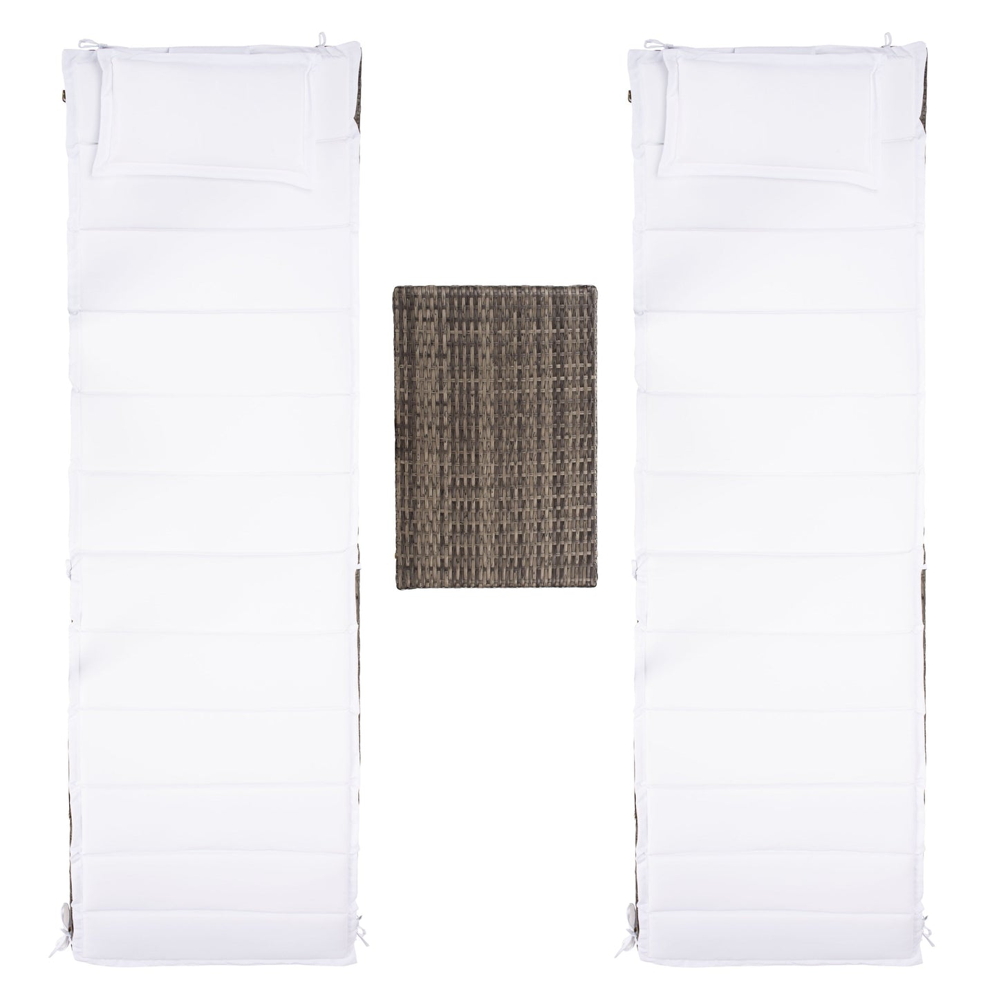 Ensemble de chaises longues de jardin 3 pièces SAFAVIEH Outdoor Blaguna - 83Lxlx24h (cm)