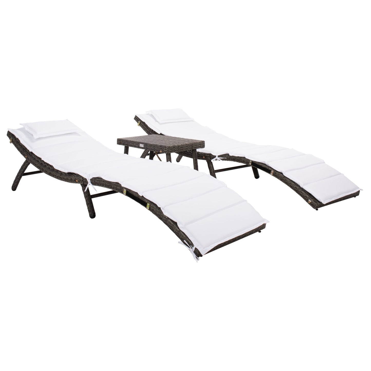 Ensemble de chaises longues de jardin 3 pièces SAFAVIEH Outdoor Blaguna - 83Lxlx24h (cm)