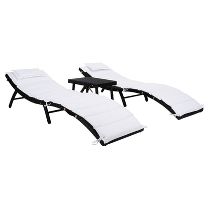 Ensemble de chaises longues de jardin 3 pièces SAFAVIEH Outdoor Blaguna - 83Lxlx24h (cm)