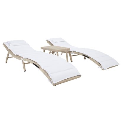 Ensemble de chaises longues de jardin 3 pièces SAFAVIEH Outdoor Blaguna - 83Lxlx24h (cm)