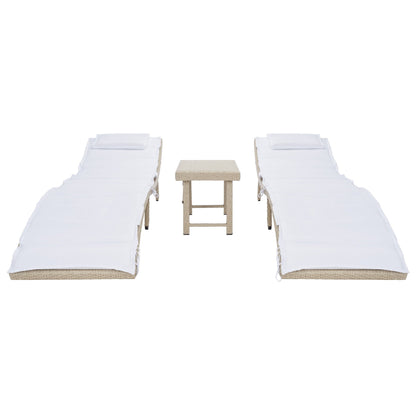 Ensemble de chaises longues de jardin 3 pièces SAFAVIEH Outdoor Blaguna - 83Lxlx24h (cm)