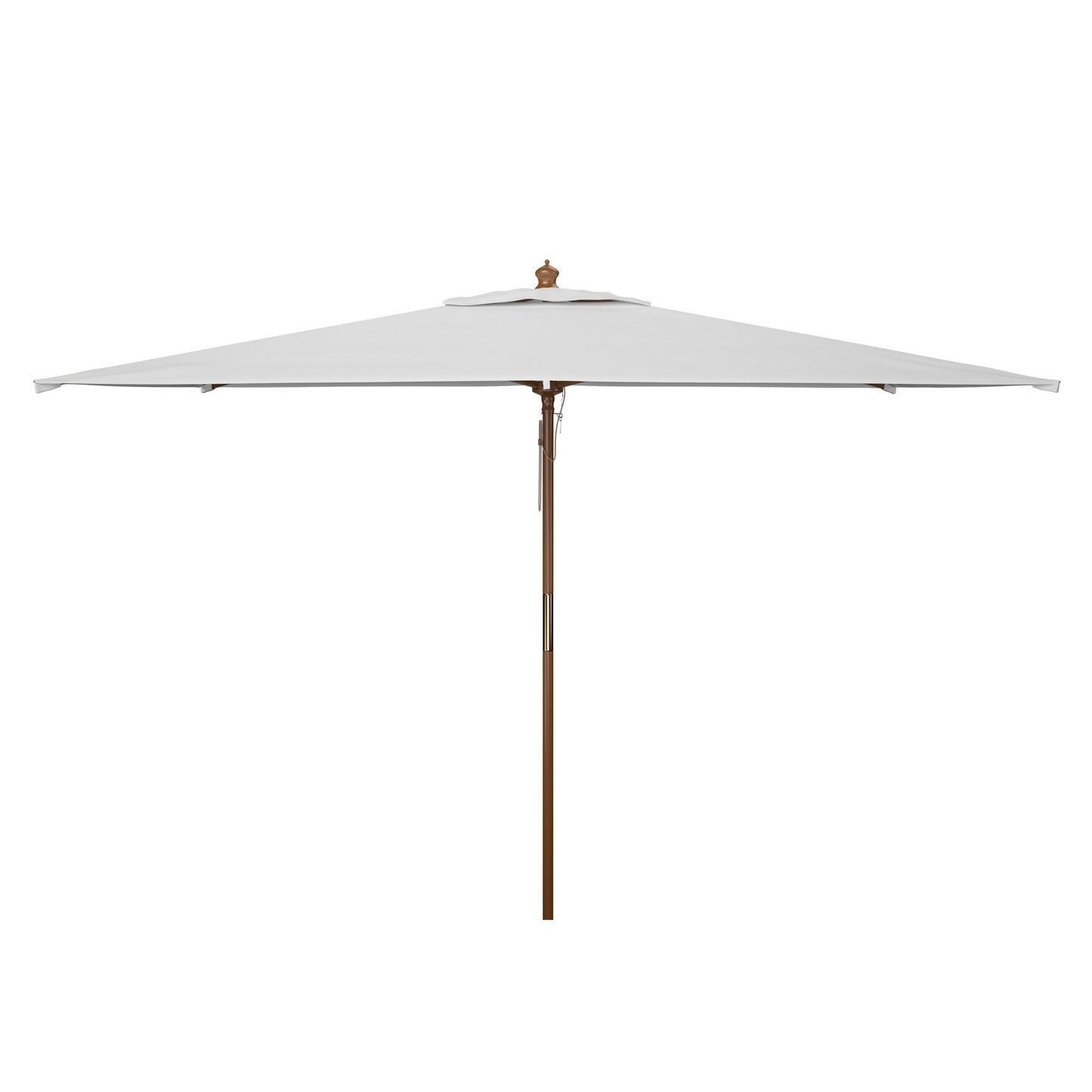 Parasol de jardin à manivelle en bois SAFAVIEH Glauca de 3,35 m (11 pieds)
