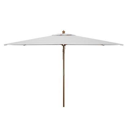 Parasol de jardin à manivelle en bois SAFAVIEH Glauca de 3,35 m (11 pieds)