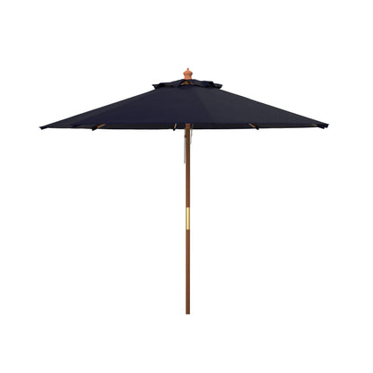 Parasol de jardin à manivelle en bois SAFAVIEH Glauca de 3,35 m (11 pieds)