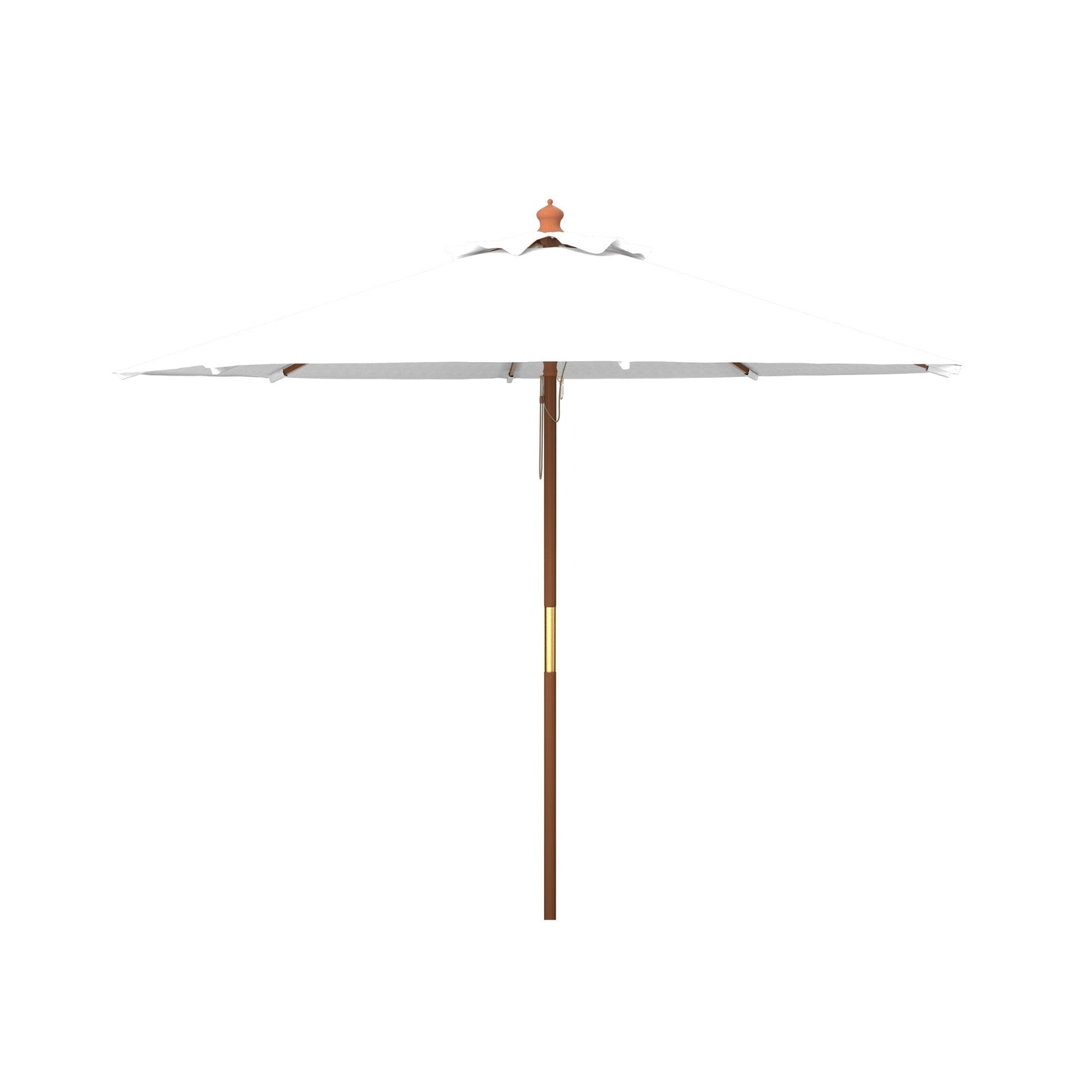 Parasol de jardin à manivelle en bois SAFAVIEH Glauca de 3,35 m (11 pieds)