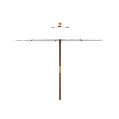 Parasol de jardin à manivelle en bois SAFAVIEH Glauca de 3,35 m (11 pieds)