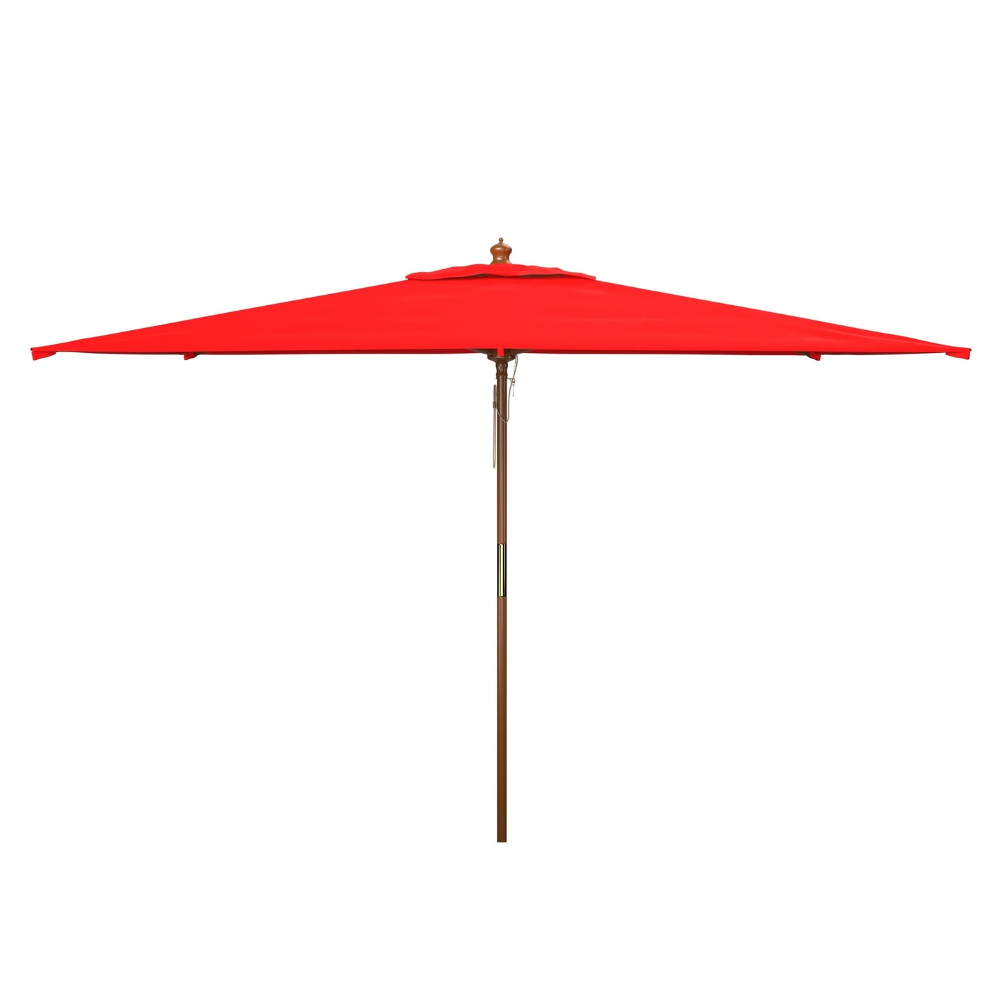 Parasol de jardin à manivelle en bois SAFAVIEH Glauca de 3,35 m (11 pieds)