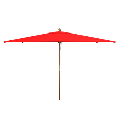 Parasol de jardin à manivelle en bois SAFAVIEH Glauca de 3,35 m (11 pieds)
