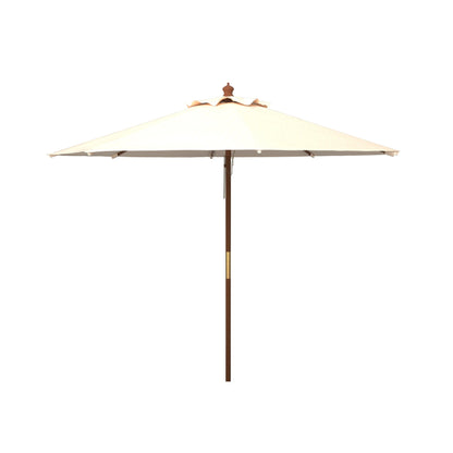 Parasol de jardin à manivelle en bois SAFAVIEH Glauca de 3,35 m (11 pieds)