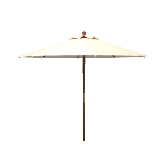 Parasol de jardin à manivelle en bois SAFAVIEH Glauca de 3,35 m (11 pieds)
