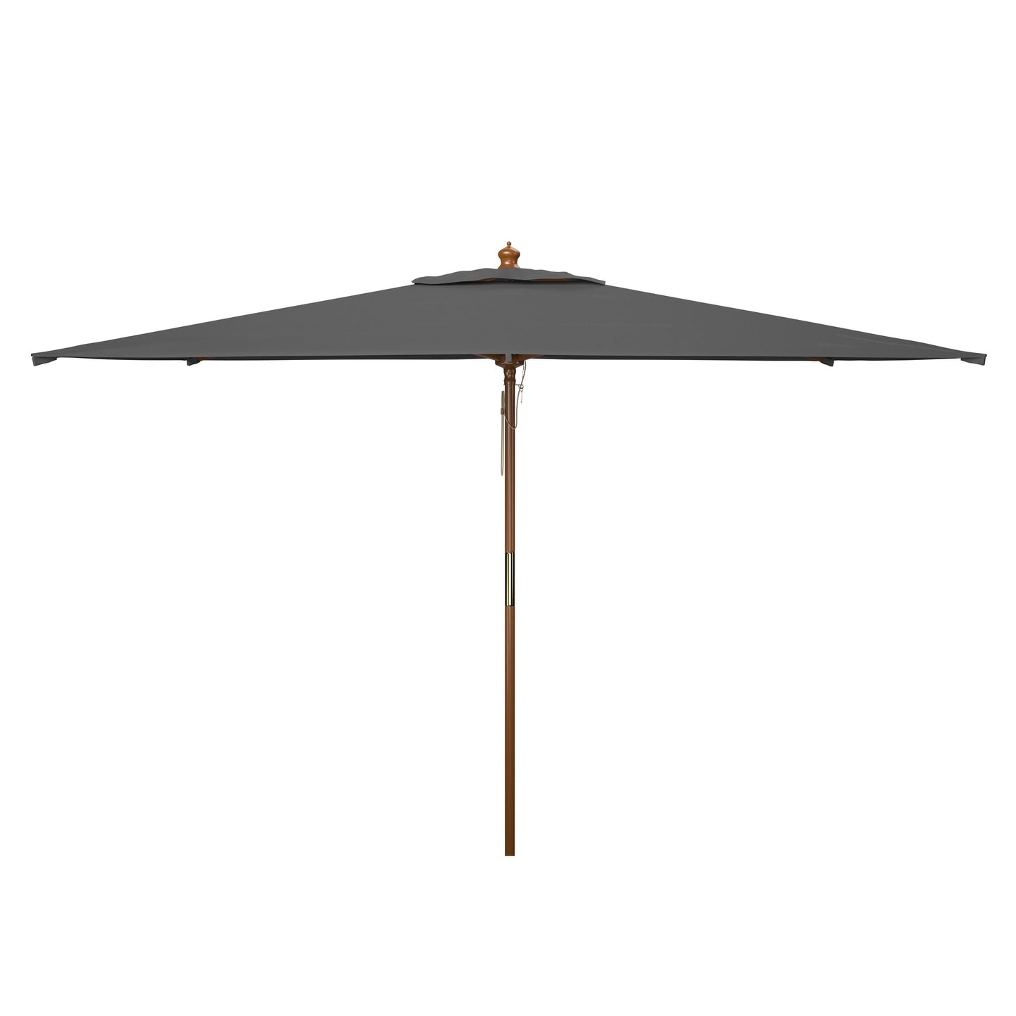 Parasol de jardin à manivelle en bois SAFAVIEH Glauca de 3,35 m (11 pieds)