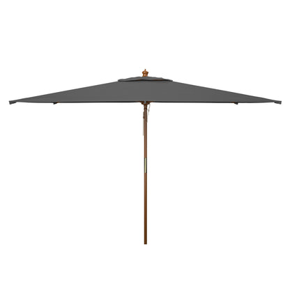 Parasol de jardin à manivelle en bois SAFAVIEH Glauca de 3,35 m (11 pieds)