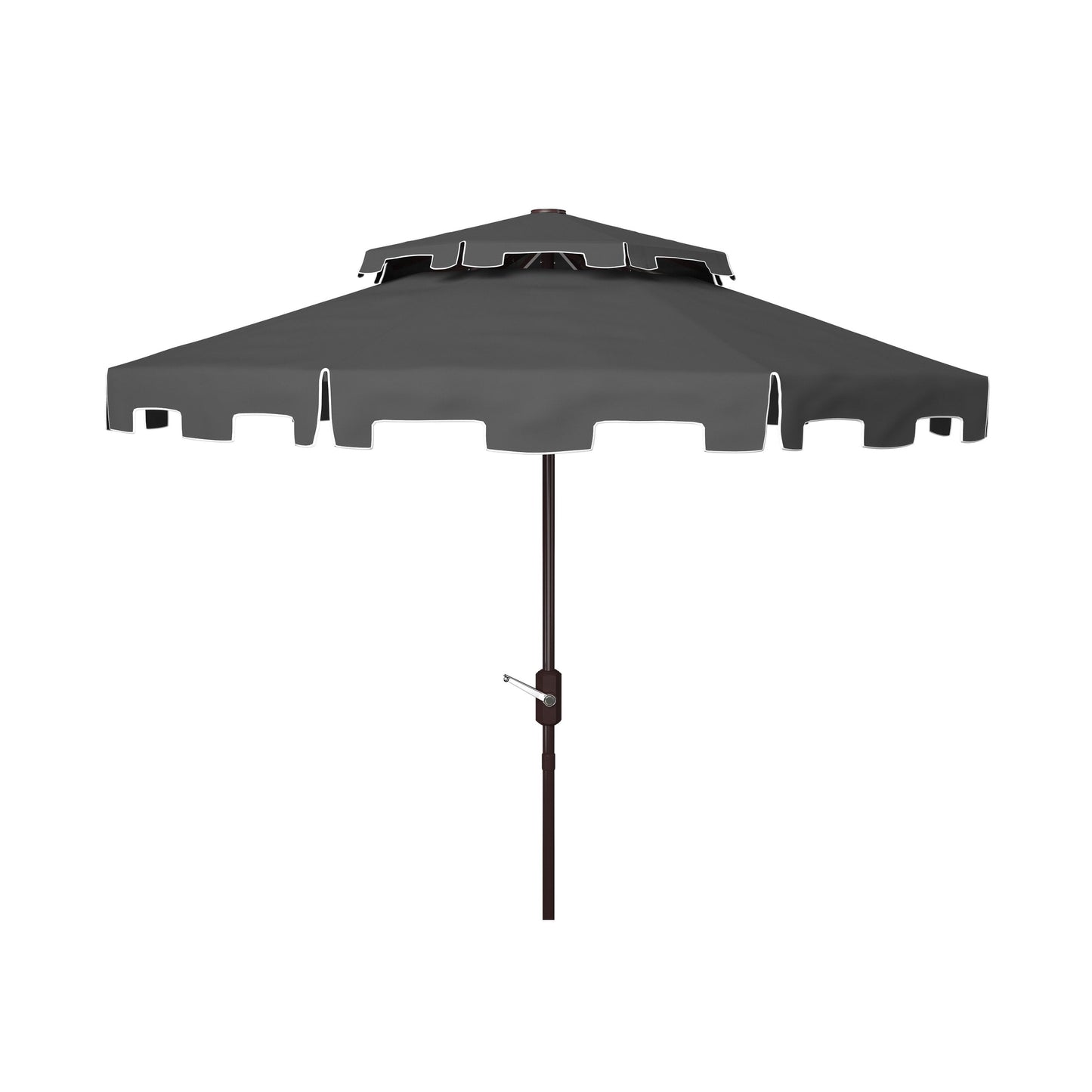Parasol de jardin SAFAVIEH Livia 9 pieds à double toit, pied non inclus.