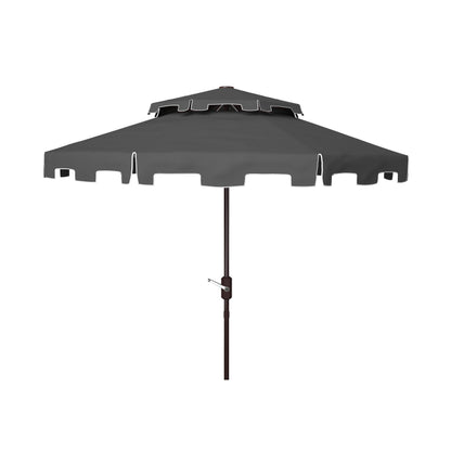 Parasol de jardin SAFAVIEH Livia 9 pieds à double toit, pied non inclus.