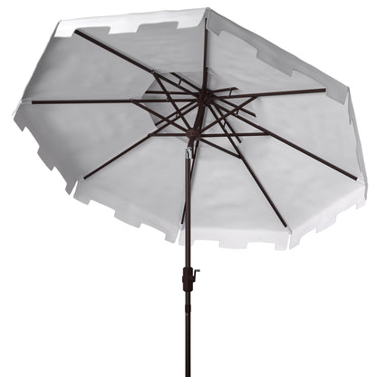 Parasol de jardin SAFAVIEH Livia 9 pieds à double toit, pied non inclus.