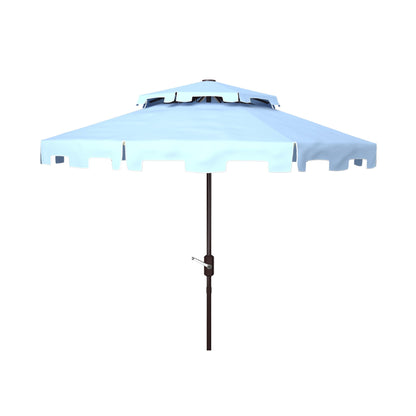 Parasol de jardin SAFAVIEH Livia 9 pieds à double toit, pied non inclus.