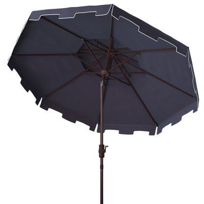 Parasol de jardin SAFAVIEH Livia 9 pieds à double toit, pied non inclus.