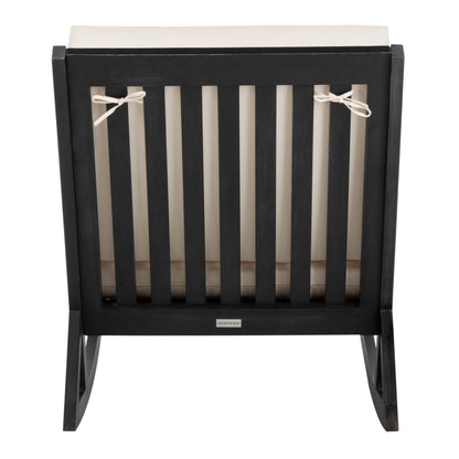 Chaise à bascule d'extérieur Makaila de SAFAVIEH avec coussin - 66L x 79P x 97H (cm)