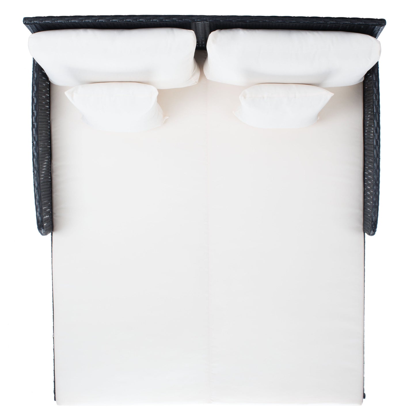 SAFAVIEH Fauteuil de jardin en osier Taniyah avec coussins - 135L x 71P x 157H (cm)