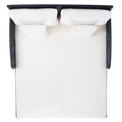 SAFAVIEH Fauteuil de jardin en osier Taniyah avec coussins - 135L x 71P x 157H (cm)