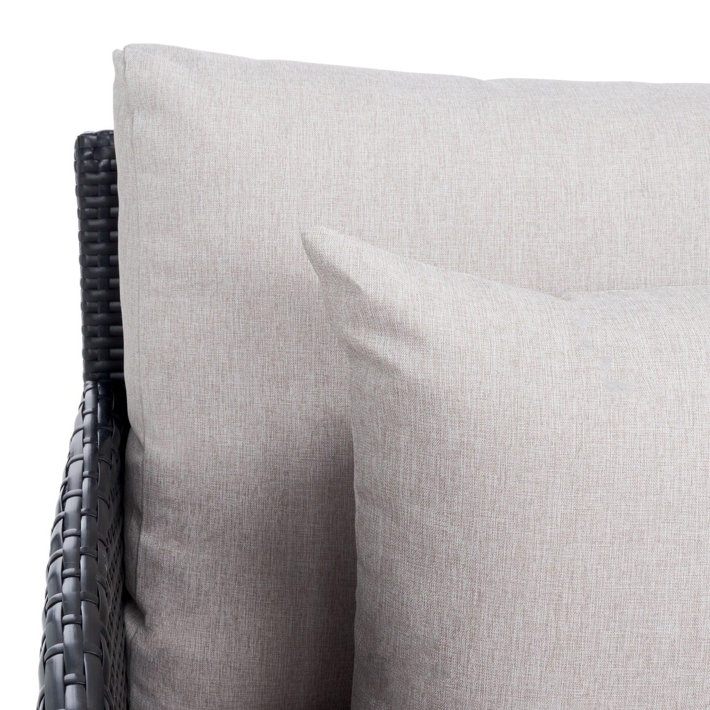 SAFAVIEH Fauteuil de jardin en osier Taniyah avec coussins - 135L x 71P x 157H (cm)