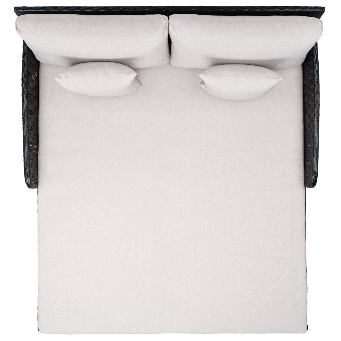 SAFAVIEH Fauteuil de jardin en osier Taniyah avec coussins - 135L x 71P x 157H (cm)