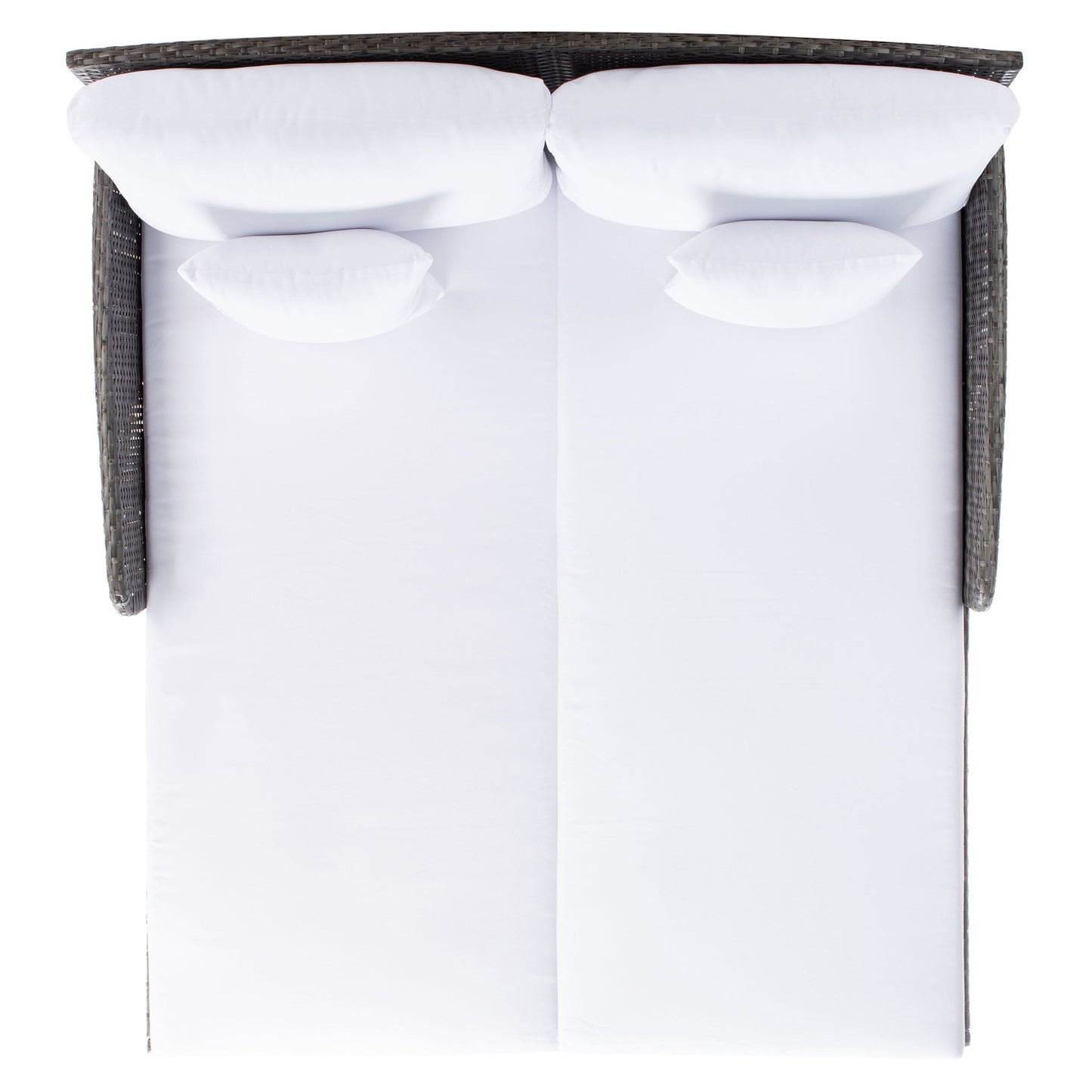 SAFAVIEH Fauteuil de jardin en osier Taniyah avec coussins - 135L x 71P x 157H (cm)