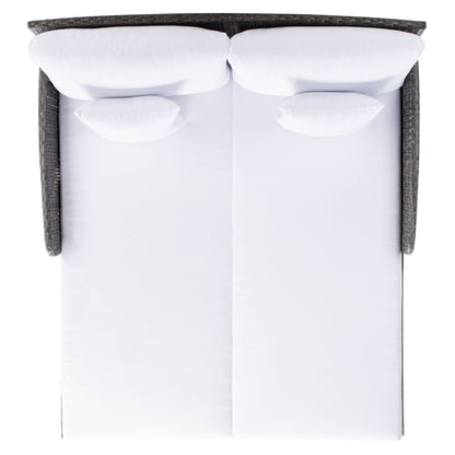 SAFAVIEH Fauteuil de jardin en osier Taniyah avec coussins - 135L x 71P x 157H (cm)