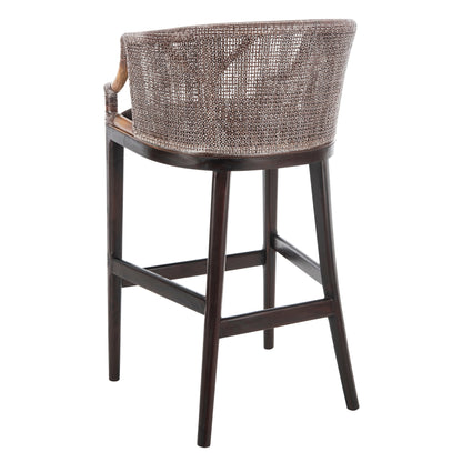Tabouret de bar en rotin Virona de SAFAVIEH, 76 cm - 56,5 L x 52,1 l x 99,1 H - 56,5Lx52,1Lx99,1H