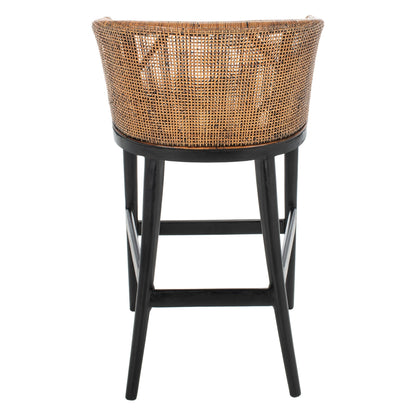 Tabouret de bar en rotin Virona de SAFAVIEH, 76 cm - 56,5 L x 52,1 l x 99,1 H - 56,5Lx52,1Lx99,1H
