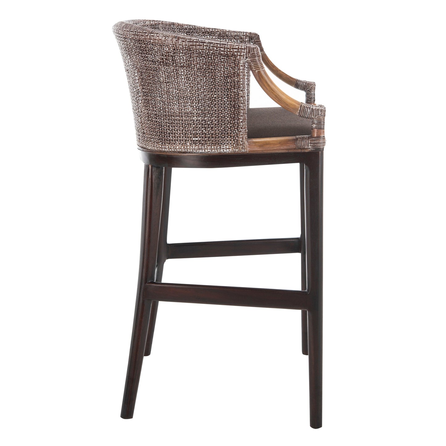 Tabouret de bar en rotin Virona de SAFAVIEH, 76 cm - 56,5 L x 52,1 l x 99,1 H - 56,5Lx52,1Lx99,1H