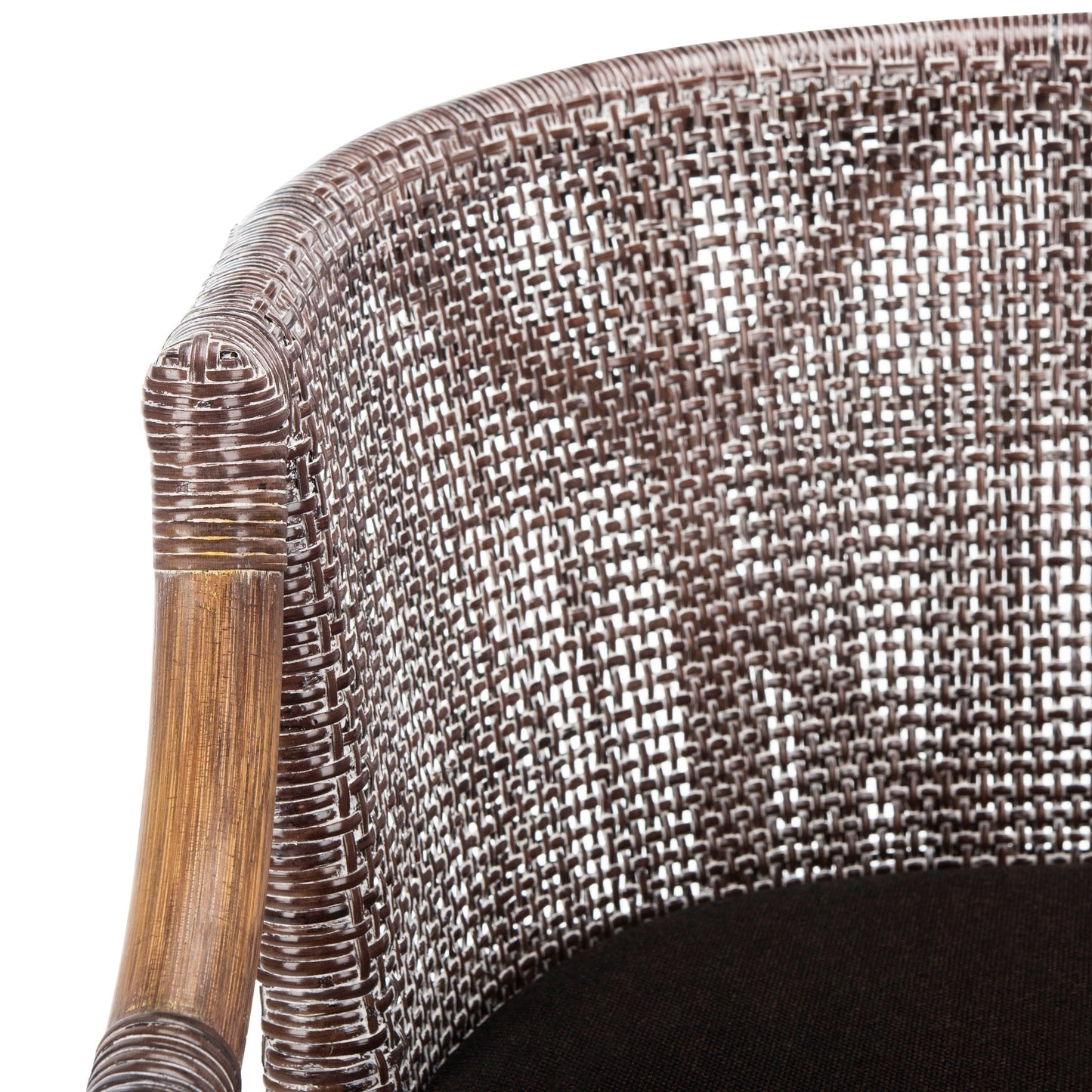 Tabouret de bar en rotin Virona de SAFAVIEH, 76 cm - 56,5 L x 52,1 l x 99,1 H - 56,5Lx52,1Lx99,1H