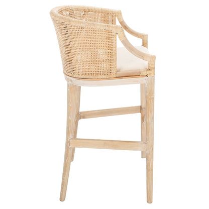 Tabouret de bar en rotin Virona de SAFAVIEH, 76 cm - 56,5 L x 52,1 l x 99,1 H - 56,5Lx52,1Lx99,1H