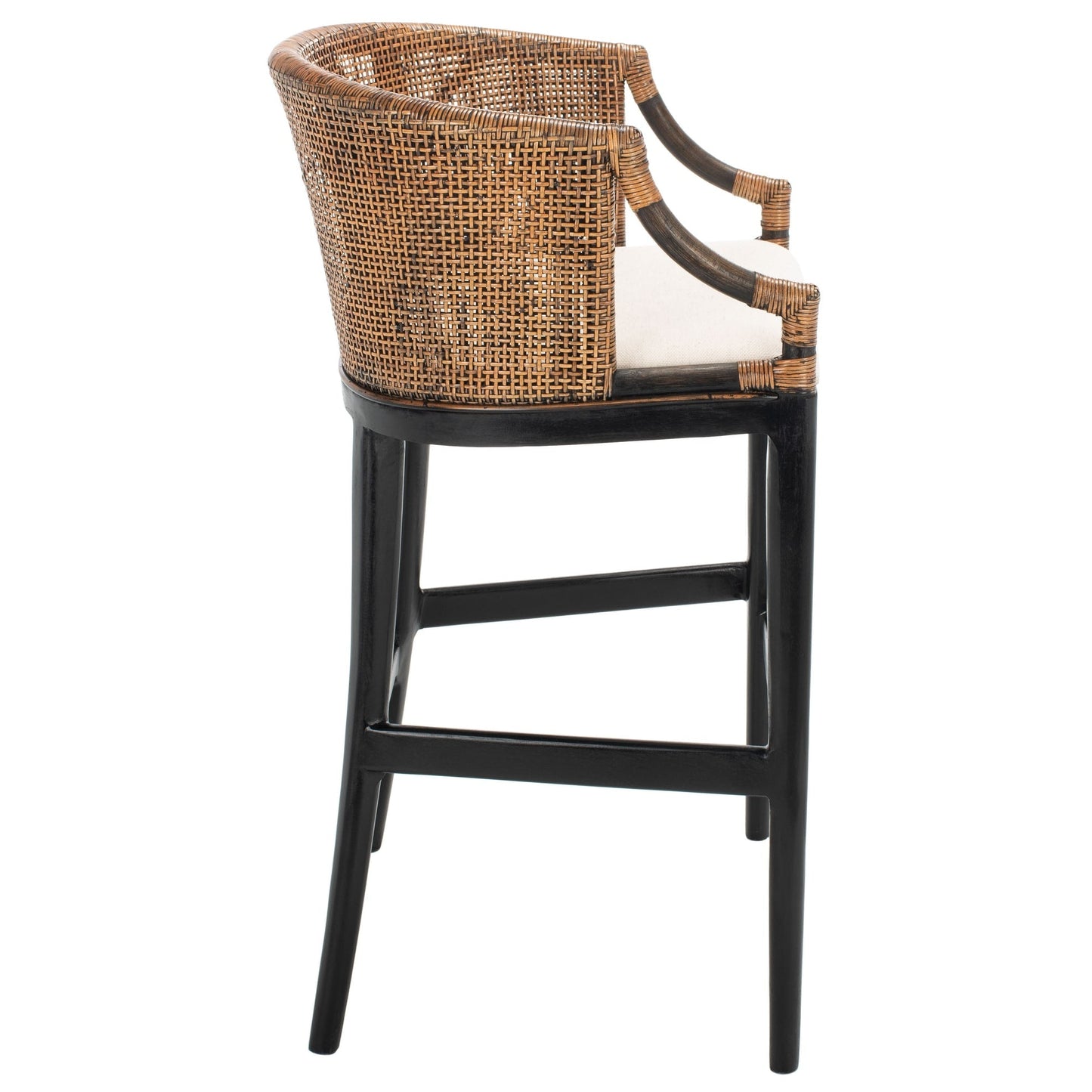 Tabouret de bar en rotin Virona de SAFAVIEH, 76 cm - 56,5 L x 52,1 l x 99,1 H - 56,5Lx52,1Lx99,1H