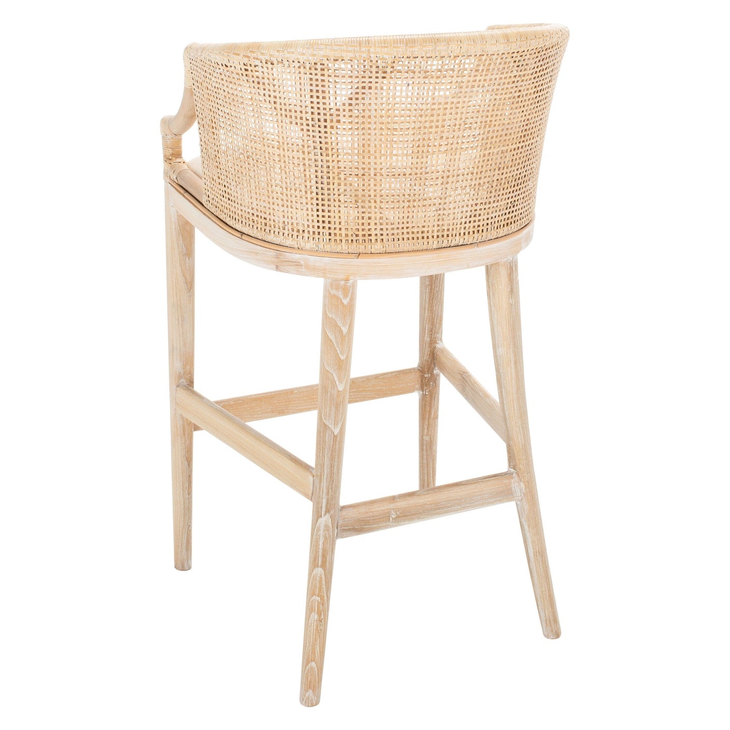Tabouret de bar en rotin Virona de SAFAVIEH, 76 cm - 56,5 L x 52,1 l x 99,1 H - 56,5Lx52,1Lx99,1H