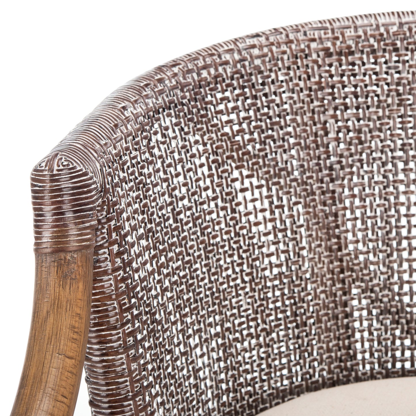 Tabouret de bar en rotin Virona de SAFAVIEH, 76 cm - 56,5 L x 52,1 l x 99,1 H - 56,5Lx52,1Lx99,1H