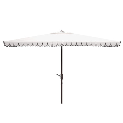 Parasol d'extérieur rectangulaire Zariah de SAFAVIEH, 6'x10', avec liseré