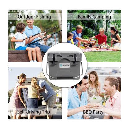 SKTAKOL Glacière isotherme portable 16 quarts, étanche, 24 boîtes de glace - Voir les détails