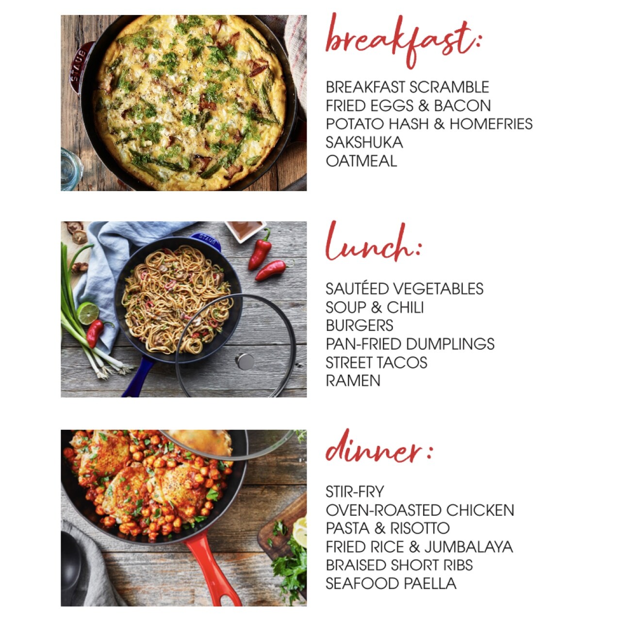 Casserole en fonte Daily de STAUB, 2,9 qt, avec couvercle en verre