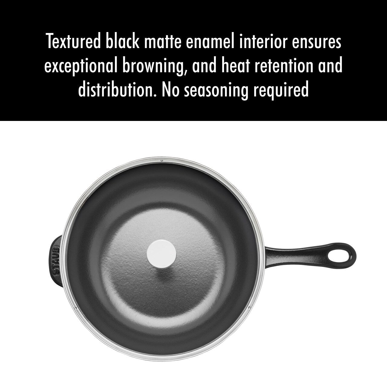 Casserole en fonte Daily de STAUB, 2,9 qt, avec couvercle en verre