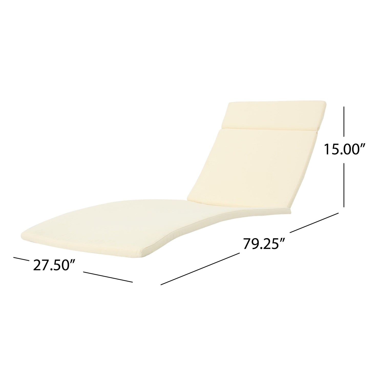 Ensemble de coussins d'extérieur Salem pour chaise longue - Coussins uniquement (lot de 2) par Christopher Knight Home - 79,25L x 27,50l x 1,50h